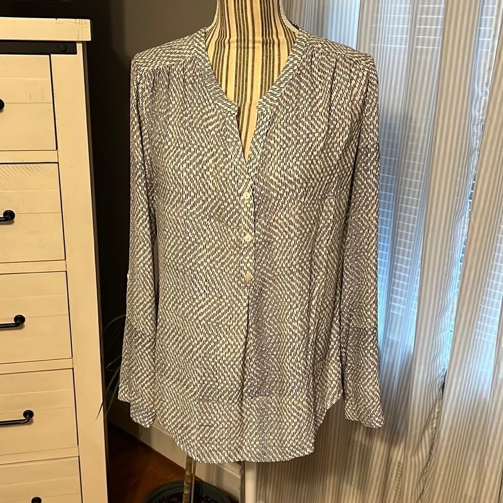 Noir Long Sleeve Blouse. Medium.